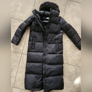 Michael Kors Black Long Sleeve Pockets Hooded full zip Puffer Womens Coat